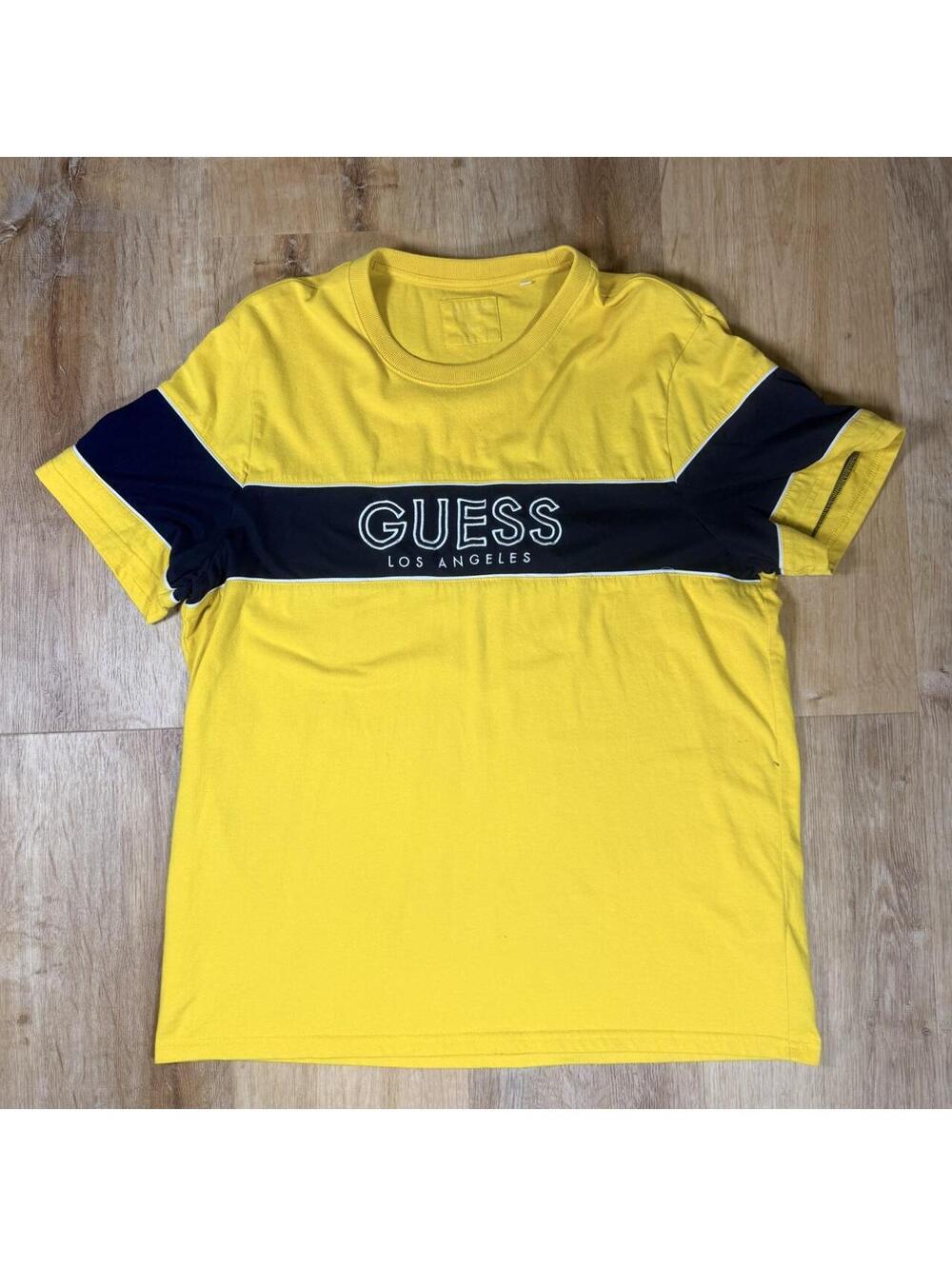 Y2K Guess Los Angeles Tee – Mustard Yellow (L)